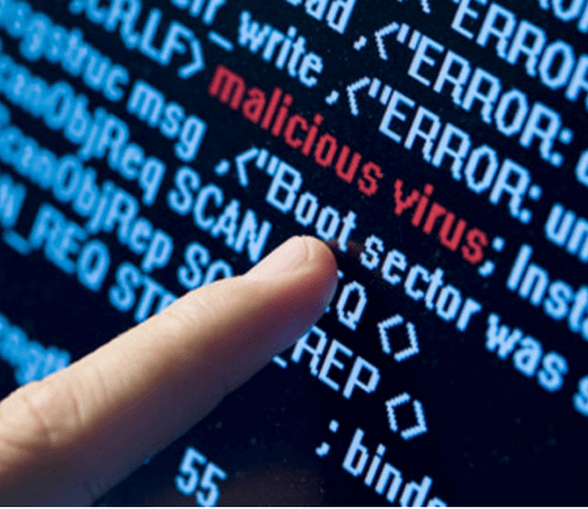 Virus malicioso en un ciberataque
