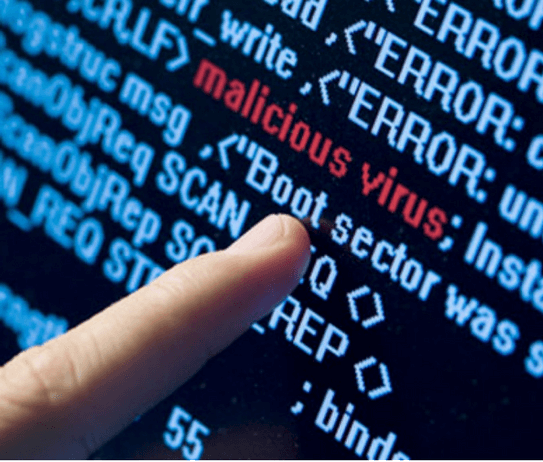 Virus malicioso en un ciberataque
