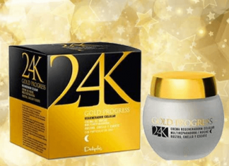 Envases de crema de noche línea 24 Gold Mercadona