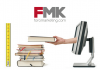 Libros, ordenador y logo FMK
