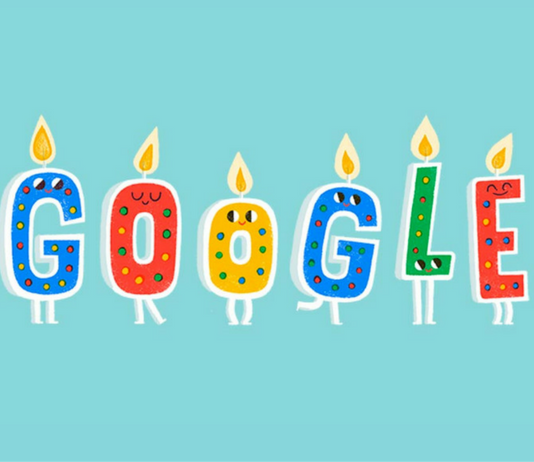 El 19 cumpleaños del buscador Google Google con velas