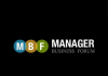 manager business forum con letras y fondo negro