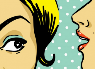 media cara de una persona y la boca de otra